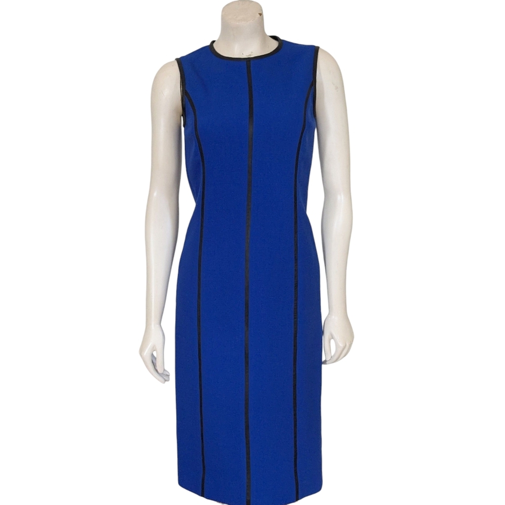 Michael Kors Collection Wool Crepe Dress Blue Size 4
